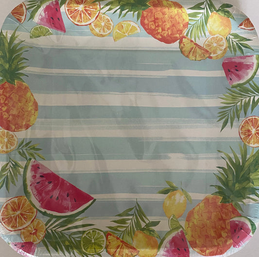 Summer Fun "Hello Summer" Lunch Square Paper Plates 12ct