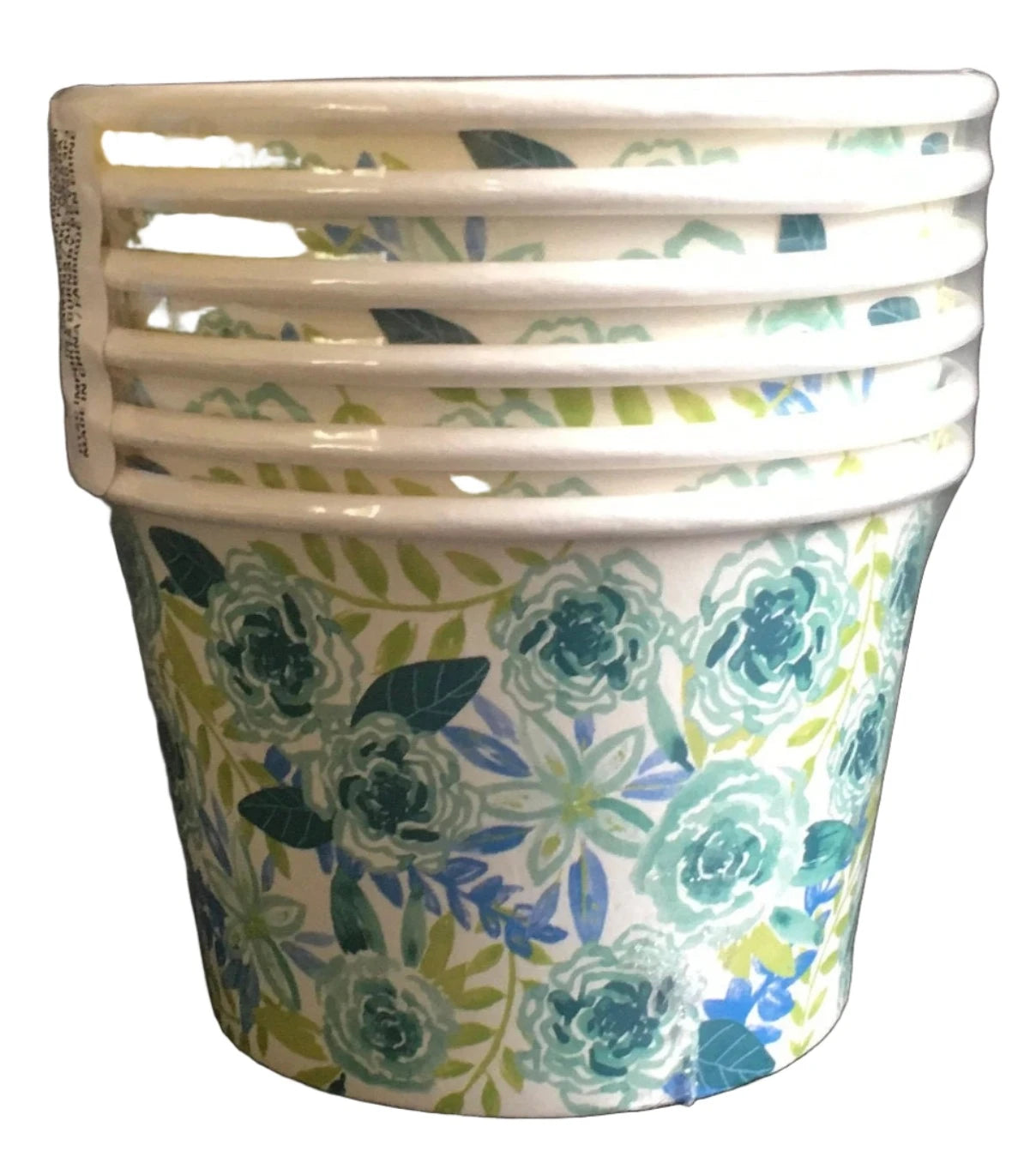 Garden Spring Fling "Sentiment Blue Floral" Paper Treat Cups 6ct