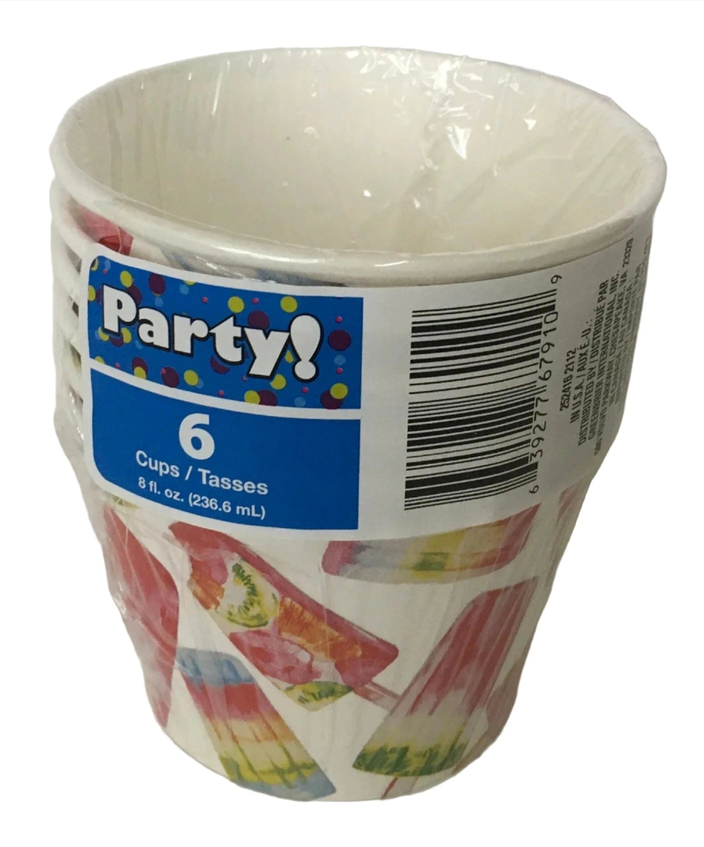 Sweet Summer "Ice Pop" Paper Treat Cups 6ct