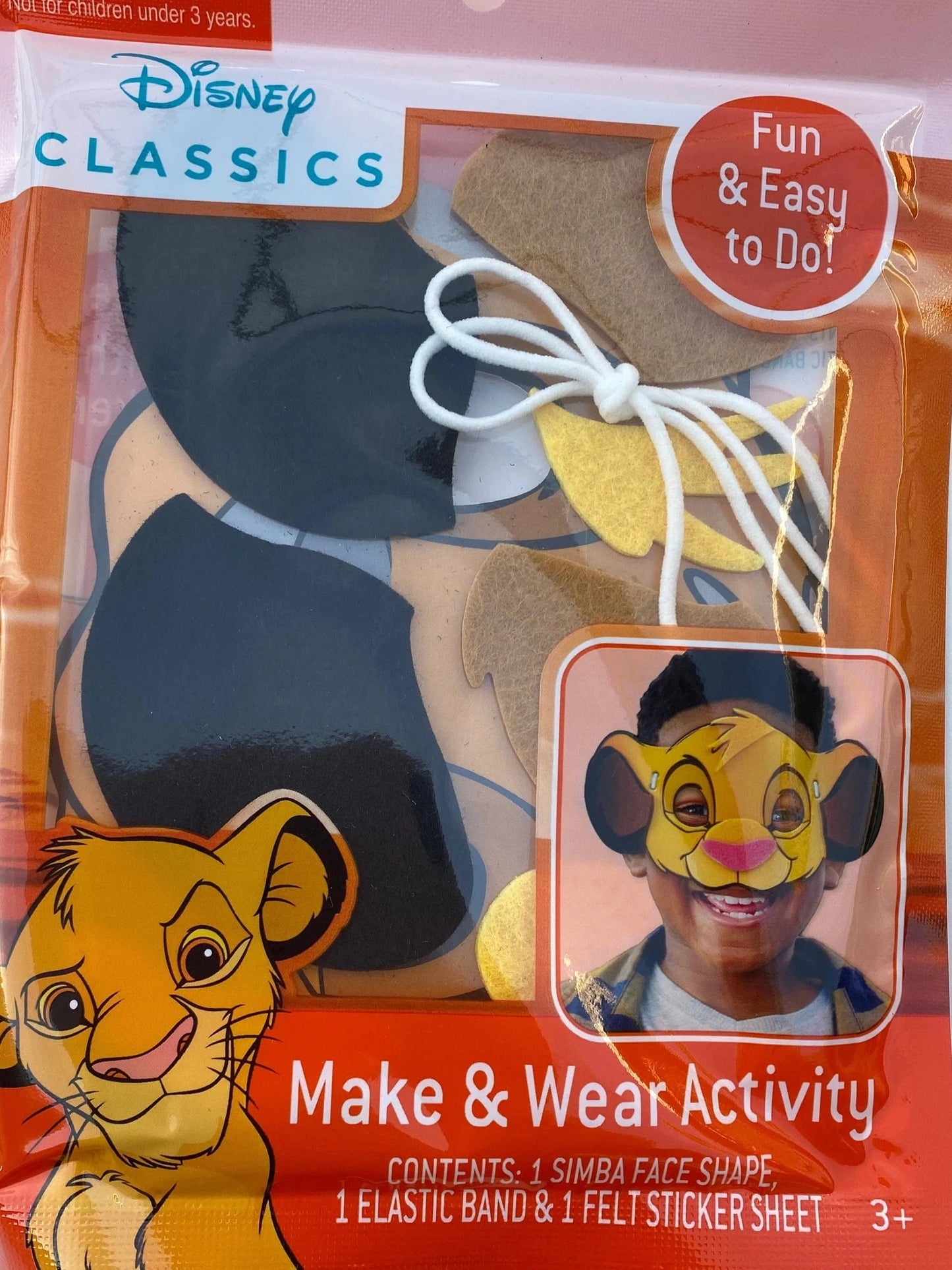 The Lion King "Simba" Make & Wear Activity Face Mask