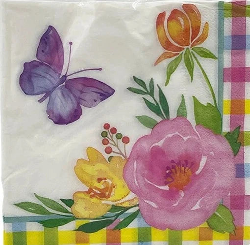 Happy Easter "Floral" Luncheon Paper Napkins 20ct