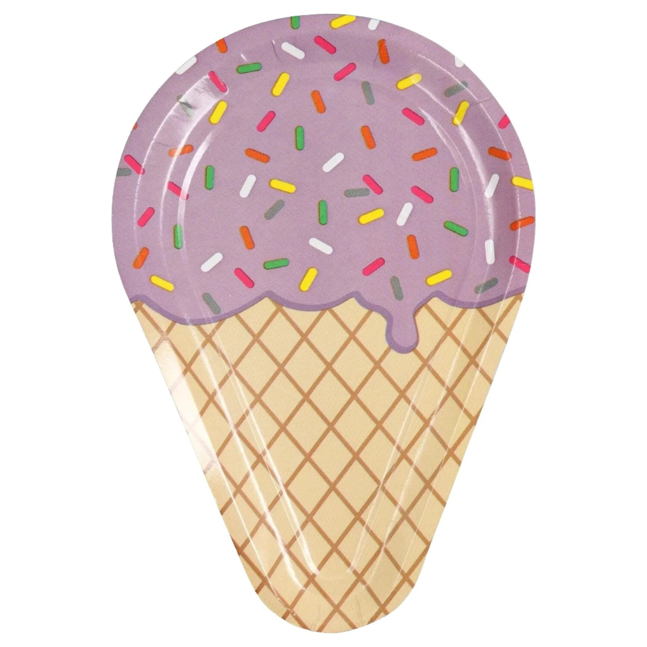 Ice Cream "Grape Soda" Cone Shaped Salad/Dessert Paper Plates 8ct