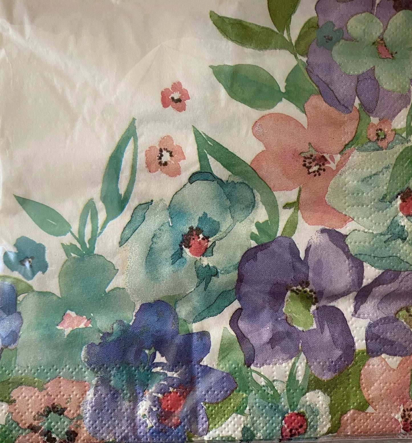 Garden Spring Fling "Spring Garden Pastel" Luncheon Paper Napkins 18ct