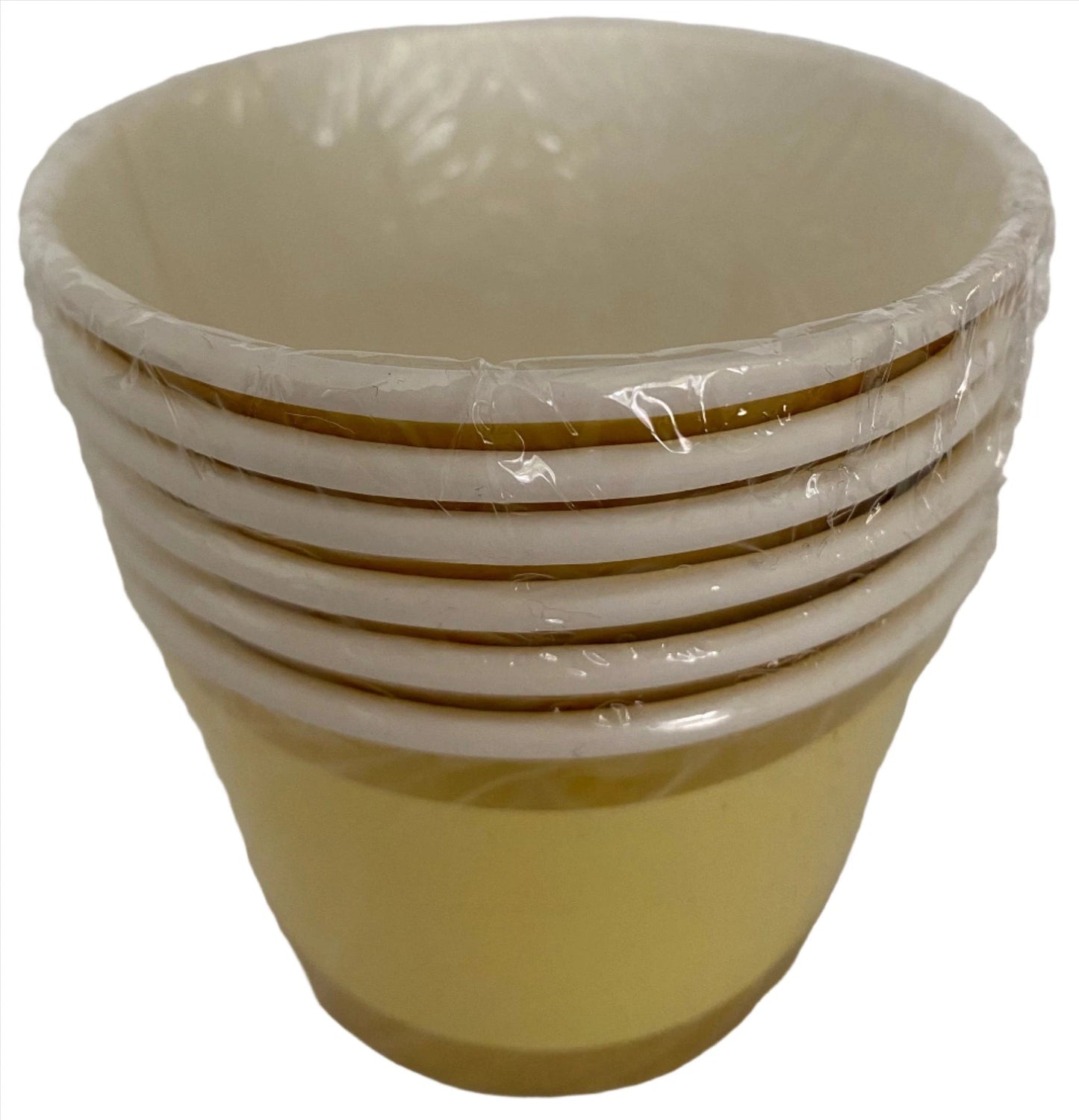 Garden Spring Fling ''Pretty Pastels Light Yellow" Gold Foil Trim Paper Treat Cups 6ct