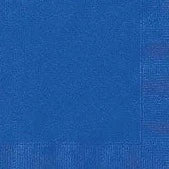 Electric Blue Luncheon Paper Napkins 2 Ply 75ct