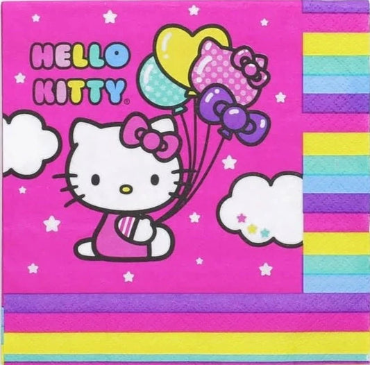 Hello Kitty "Balloon Rainbow" Luncheon Paper Napkins 16ct