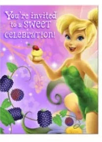 Tinker Bell "Tink's Sweet Treats" Invitations w/ Envelopes (8ct each)